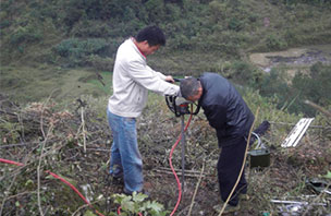 南方某特高壓輸電線路塔基勘測